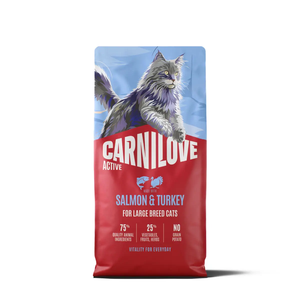 CARNILOVE Active Active Large Breed, Somon si Curcan, hrana uscata fara cereale pisici, 6kg
