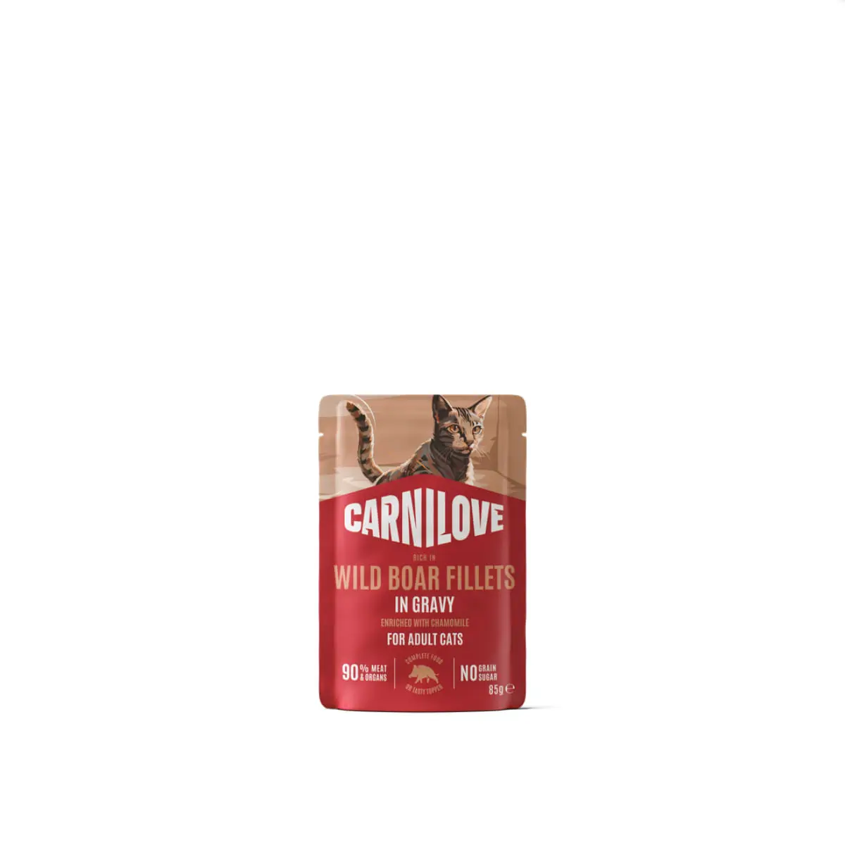 CARNILOVE, Mistret, plic hrana umeda fara cereale pisici, (in sos), bax, 85g x 24buc